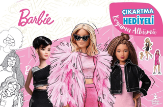 Barbie Çıkartma Hediyeli Boyama Albümü