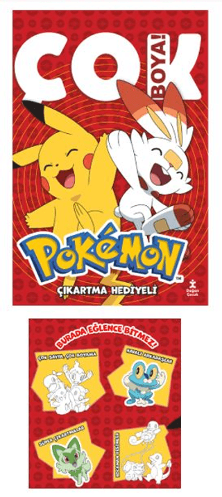 Pokemon Çok Boya - Çıkartmalı Dev Boyama Kitabı