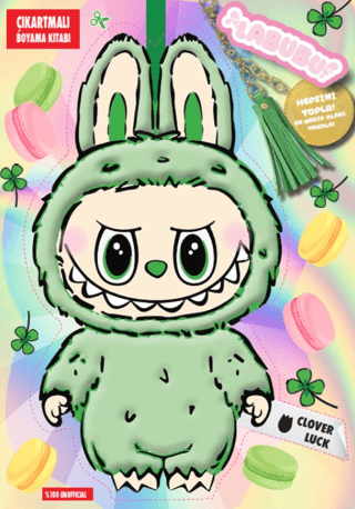 Labubu Clover Luck Çılgın Koleksiyon – Çıkartmalı Boyama Kitabı
