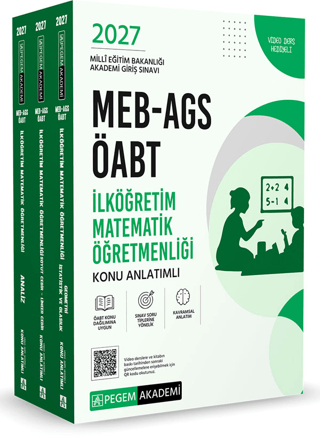 2027 MEB AGS ÖABT İlköğretim Matematik Konu Anlatımlı (3 Kitap)