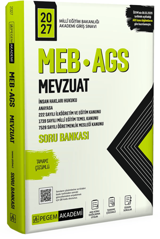 2027 MEB AGS Soru Bankası Tamamı Çözümlü Mevzuat