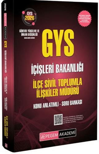 2026 GYS İçişleri Bakanlığı İlçe Sivil Toplumla İlişkiler Müdürü Konu Anlatımlı Soru Bankası