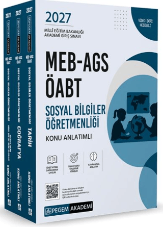 2027 MEB-AGS ÖABT Sosyal Bilgiler Öğretmenliği Konu Anlatımlı (3 Kitap)