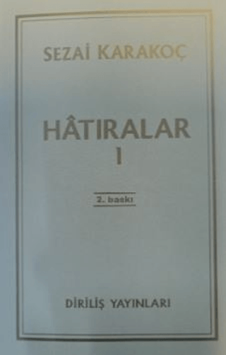 Hatıralar 1