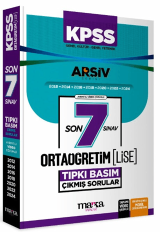 KPSS Ortaöğretim-Lise Son 7 Sınav Arşiv Serisi Tıpkı Basım Fasikül Fasikül Çıkmış Sorular