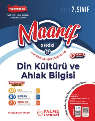 7. Sınıf Maarif Din Kültürü ve Ahlak Bilgisi Akademik Gelişim Denemeleri (39 Fasikül)