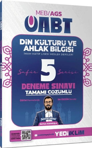 2027 MEB AGS ÖABT Safir Din Kültürü ve Ahlak Bilgisi Tamamı Çözümlü 5 Deneme