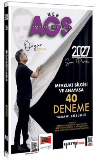 2027 MEB-AGS Mevzuat Bilgisi ve Anayasa Tamamı Çözümlü 40 Deneme