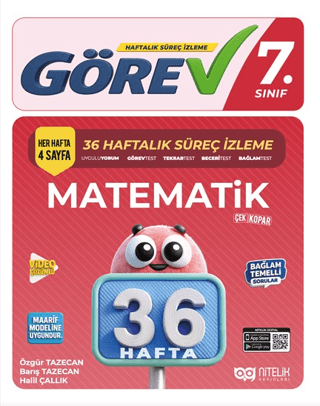 7. Sınıf Görev Matematik 36 Haftalık Süreç İzleme Kitabı