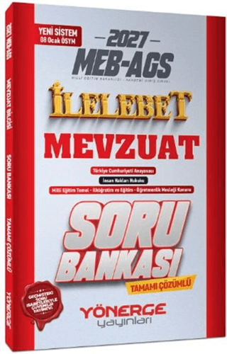 2027 MEB AGS Mevzuat İlelebet Soru Bankası