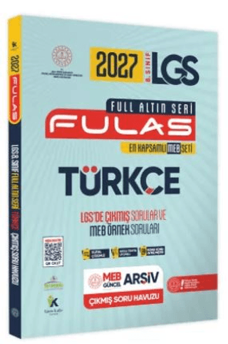 2027 8. Sınıf Full LGS Altın Seri (FULAS) Türkçe MEB Çıkmış Soru Bankası Modüler Seti PDF Çözümlü