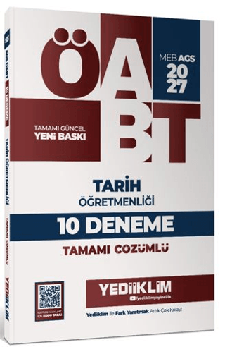 2027 MEB AGS ÖABT Tarih Öğretmenliği Tamamı Çözümlü 10 Deneme Sınavı