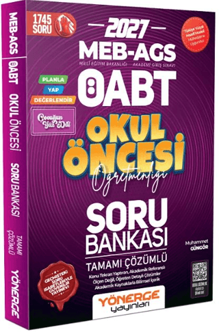 2027 ÖABT Okul Öncesi Öğretmenliği Soru Bankası Çözümlü