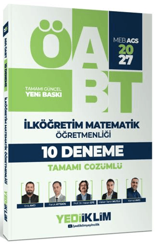 2027 MEB AGS ÖABT İlköğretim Matematik Öğretmenliği Tamamı Çözümlü 10 Deneme