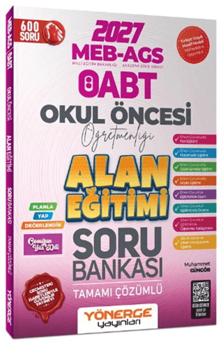 2027 ÖABT MEB AGS Okul Öncesi Öğretmenliği Alan Eğitimi Soru Bankası