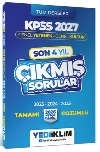 2027 KPSS Genel Yetenek Genel Kültür Son 4 Yıl Tamamı Çözümlü Çıkmış Sorular