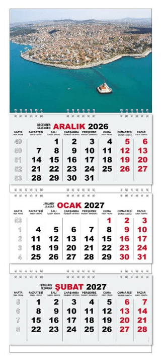 2027 Gemici Duvar Takvimi - Üsküdar
