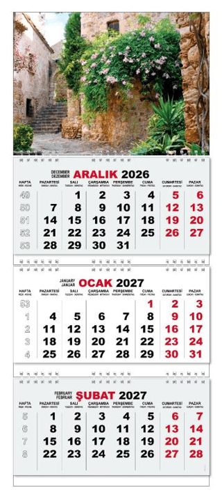 2027 Gemici Duvar Takvimi - Papingo Yunanistan