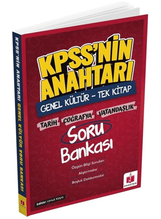 2026 KPSS Genel Kültür Anahtar Sorular Alıştırma Kitabı