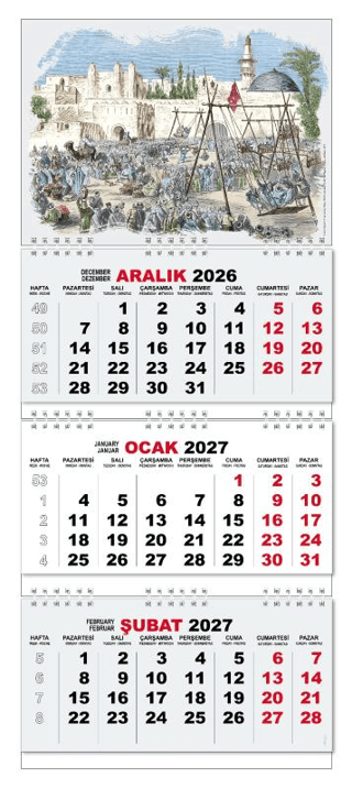 2027 Gemici Duvar Takvimi - Filistin