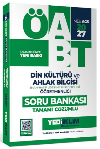 2027 MEB AGS ÖABT Din Kültürü ve Ahlak Bilgisi Öğretmenliği Tamamı Çözümlü Soru Bankası