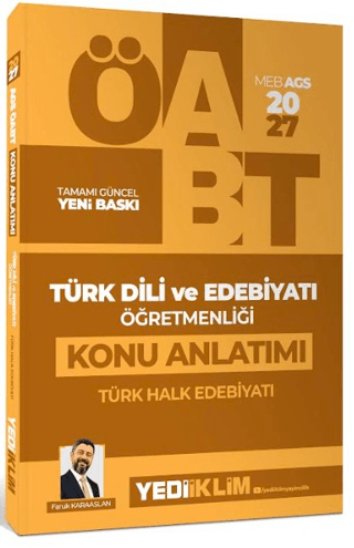 2027 MEB AGS ÖABT Türk Dili ve Edebiyatı Öğretmenliği Türk Halk Edebiyatı Konu Anlatımı