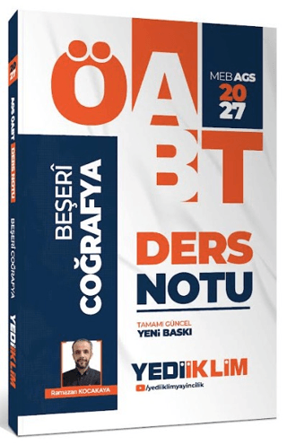 2027 MEB AGS ÖABT Beşeri Coğrafya Ders Notu