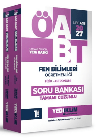 2027 MEB AGS ÖABT Fen Bilimleri Öğretmenliği Tamamı Çözümlü Soru Bankası (2 Cilt)