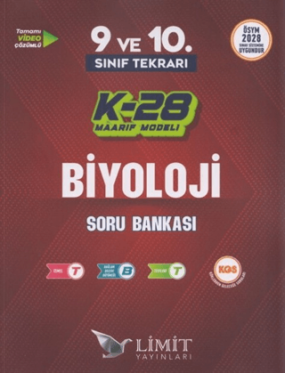 TYT 9. ve 10. Sınıf Tekrarı Biyoloji K-28 Maarif Model Soru Bankası