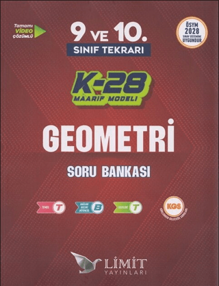 TYT 9. ve 10. Sınıf Tekrarı Geometri K-28 Maarif Model Soru Bankası