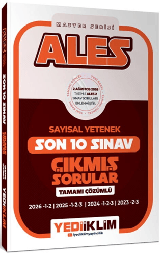 ALES Sayısal Yetenek Master Serisi Tamamı Çözümlü Son 10 Sınav Çıkmış Sorular