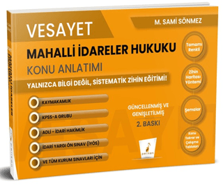 Vesayet Mahalli İdareler Hukuku Konu Anlatımı
