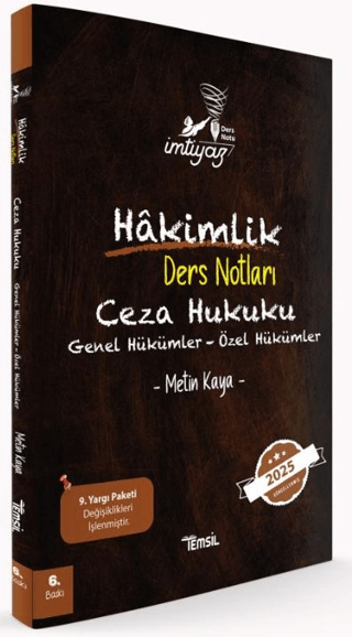 İmtiyaz Ceza Hukuku - Genel Hükümler - Özel Hükümler Hakimlik Ders Notları