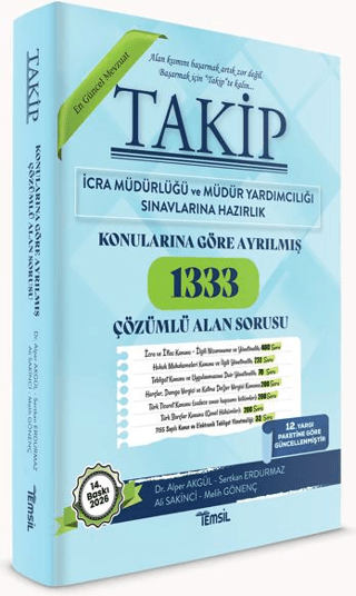 Takip İcra Müdürlüğü ve Müdür Yardımcılığı Sınavı Alan Bilgisi Soru Bankası