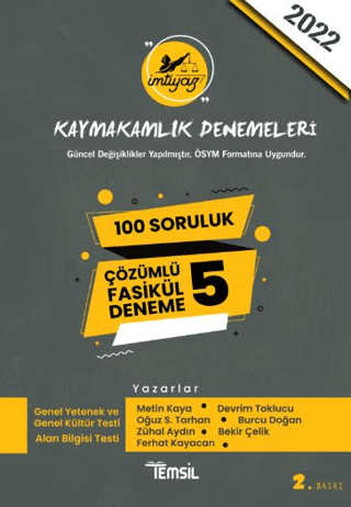 İmtiyaz Kaymakamlık Denemeleri