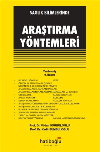 Sağlık Bilimlerinde Araştırma Yöntemleri