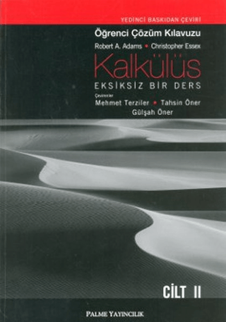 Kalkülüs Eksiksiz Bir Ders Öğrenci Çözüm Klavuzu Cilt II