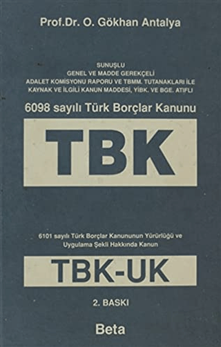 6098 Sayılı Türk Borçlar Kanunu (TBK)