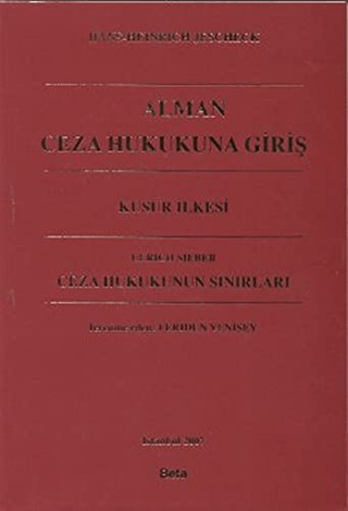 Alman Ceza Hukukuna Giriş - Ceza Hukukunun Sınırları