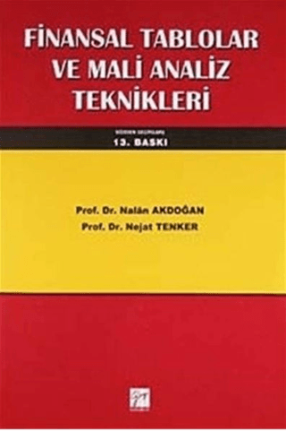 Finansal Tablolar ve Mali Analiz Teknikleri