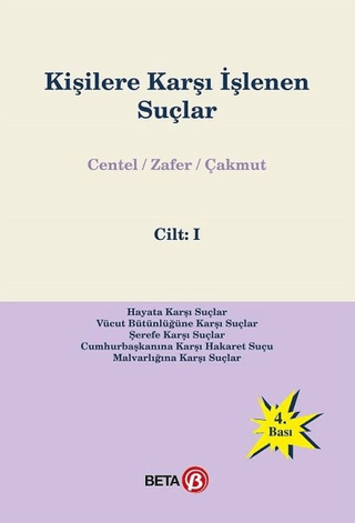 Kişilere Karşı İşlenen Suçlar Cilt: 1