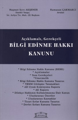 Açıklamalı - Gerekçeli Bilgi Edinme Hakkı Kanunu