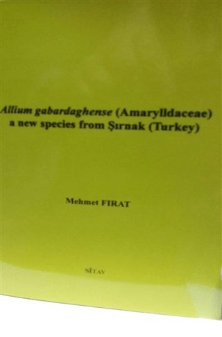 Allium gabardaghense (Amarylldaceae) a New Species From Şırnak (Turkey)
