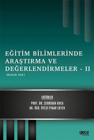 Eğitim Bilimlerinde Araştırma ve Değerlendirmeler 2