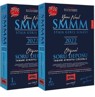 2022 SMMM Staja Giriş Sınavı Tamamı Ayrıntılı Çözümlü Orijinal Soru Deposu Seti - 2 Kitap Takım