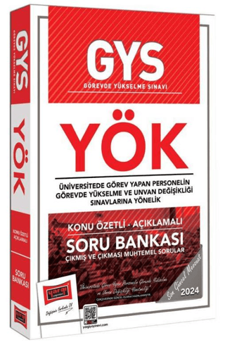 2024 YÖK Üniversitede Görev Yapan Personelin Görevde Yükselme ve Unvan Değişikliği Sınavlarına Yönelik Konu Özetli Açıklamalı Soru Bankası