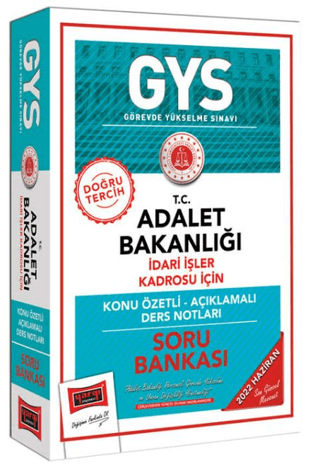 2022 GYS T.C. Adalet Bakanlığı İdari İşler Kadrosu İçin Konu Özetli - Açıklamalı Ders Notları Soru Bankası