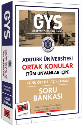 Atatürk Üniversitesi GYS Konu Özetli Açıklamalı Soru Bankası