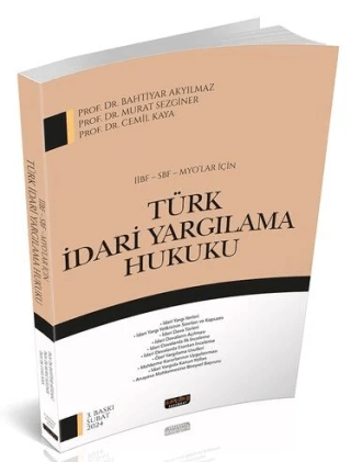 2024 İİBF SBF MYO lar İçin Türk İdari Yargılama Hukuku